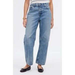 Madewell The Darted Barrel Leg Jeans Dobbin Wash Size 29